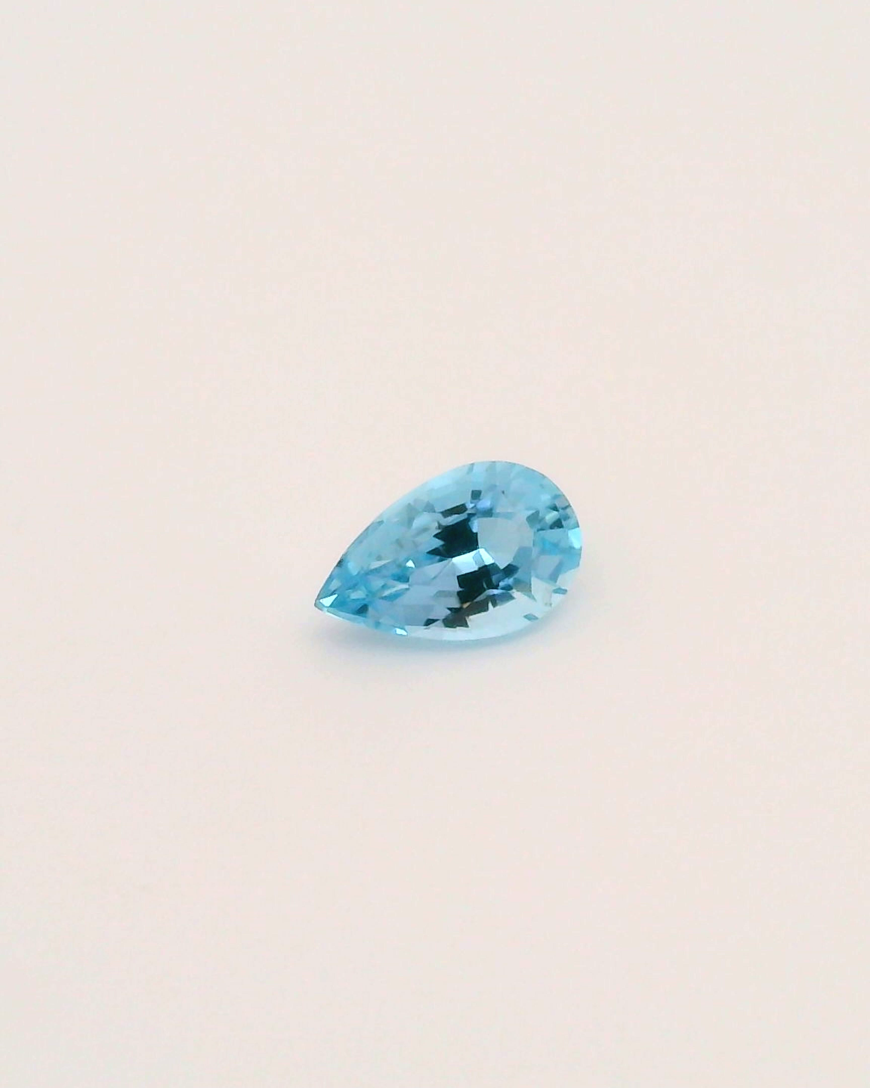 0.75ct Santa Maria Africa Aquamarine Tear Drop