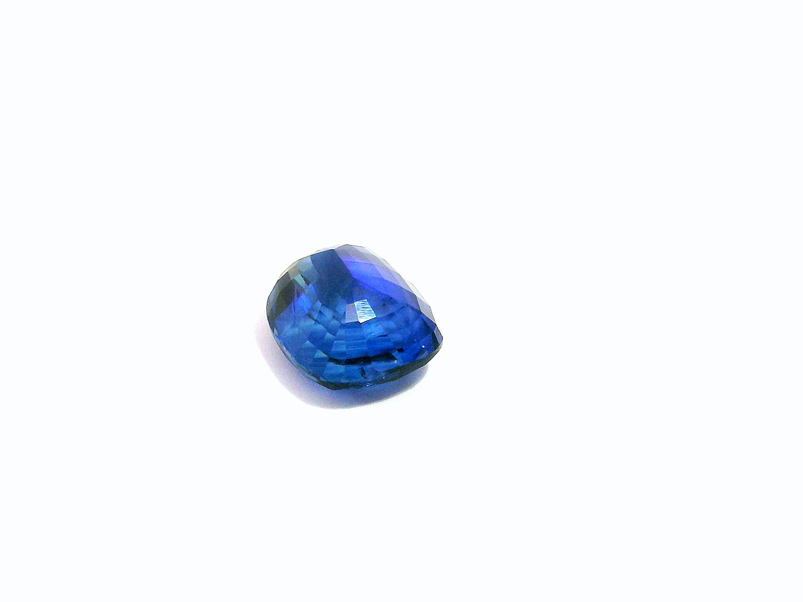 4.09ct Ceylon Royal Blue Sapphire Cushion Cut