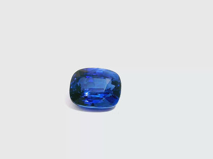 4.09ct Ceylon Royal Blue Sapphire Cushion Cut